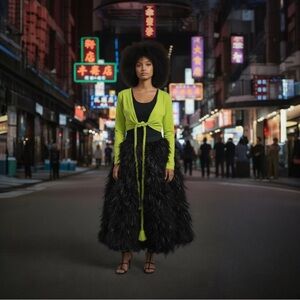 Vibrant Green rope tie crop top